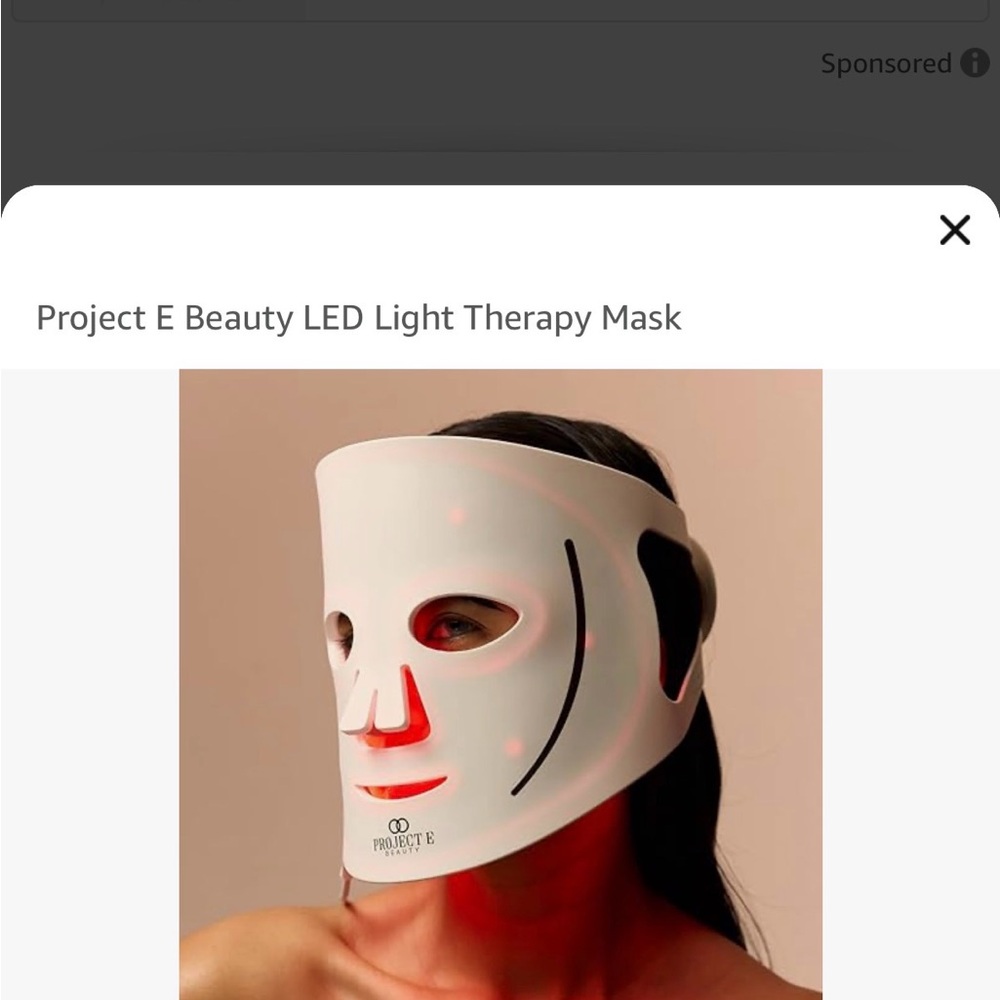 Project E White LED Light Therapy Mask with Red LEDs